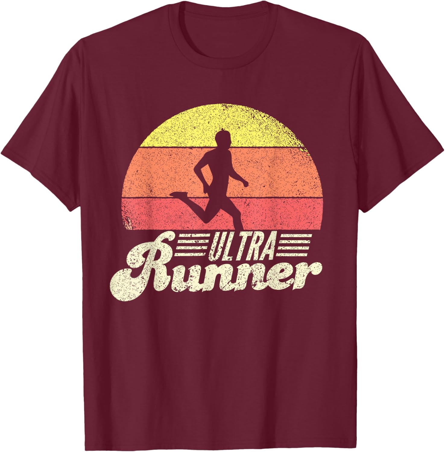Ultra Runner Classic Retro Vintage UltraMarathon T-Shirt - T-Shirt | Maroon
