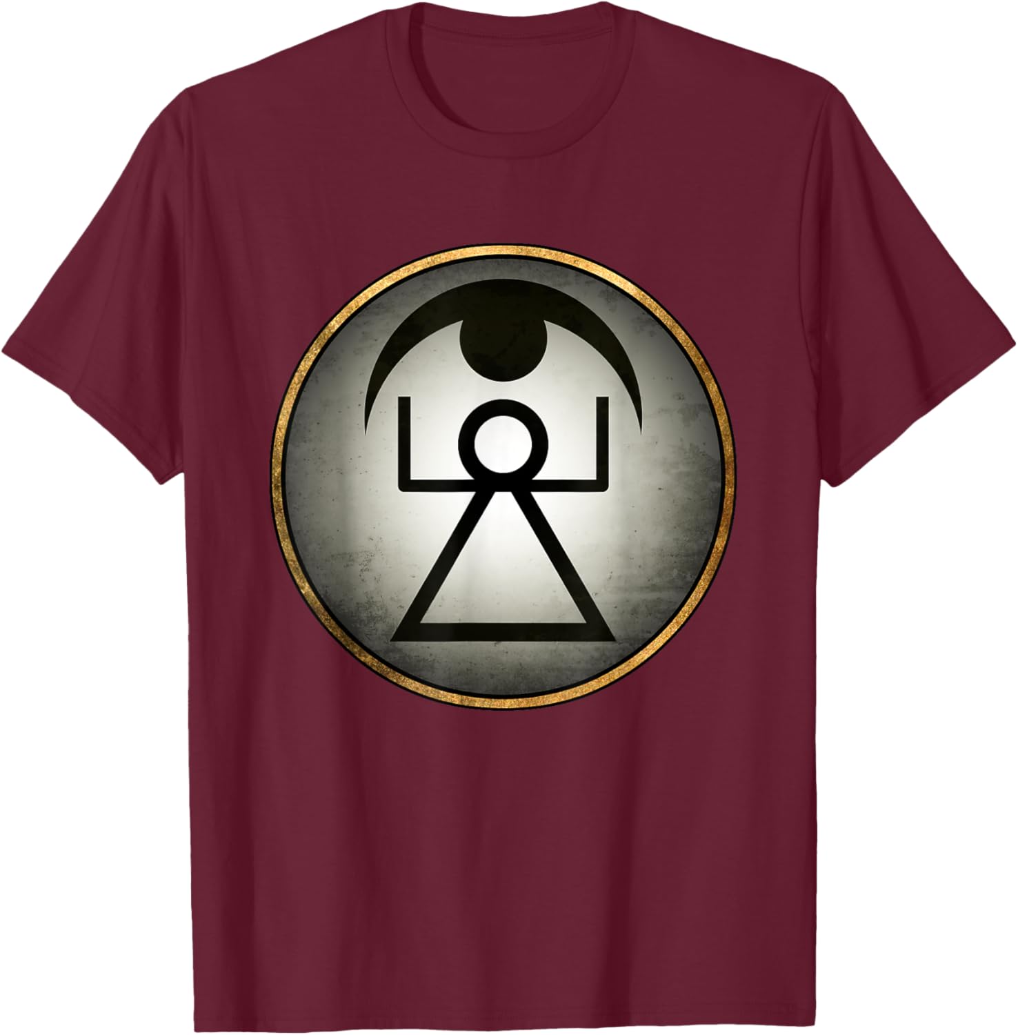 Ancient Carthage Symbol of Goddess Tanit T-Shirt - T-Shirt | Maroon