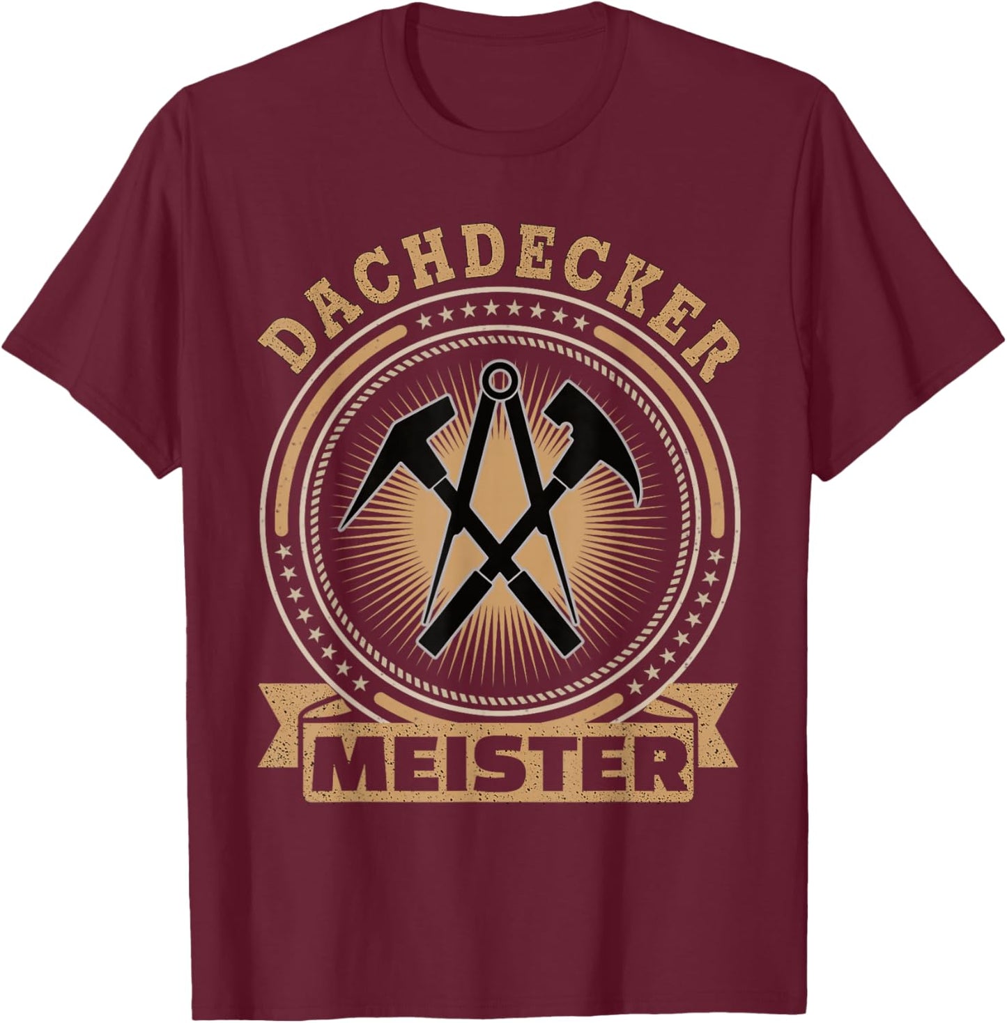 Dachdecker Meister Retro Dachdecker T-Shirt - T-Shirt | Maroon