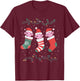 Adults -Kids Axolotl Christmas Black Small T-Shirt - T-Shirt | Maroon