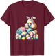 Funny Easter Day Poodle Bunny Costume T-Shirt - T-Shirt | Maroon