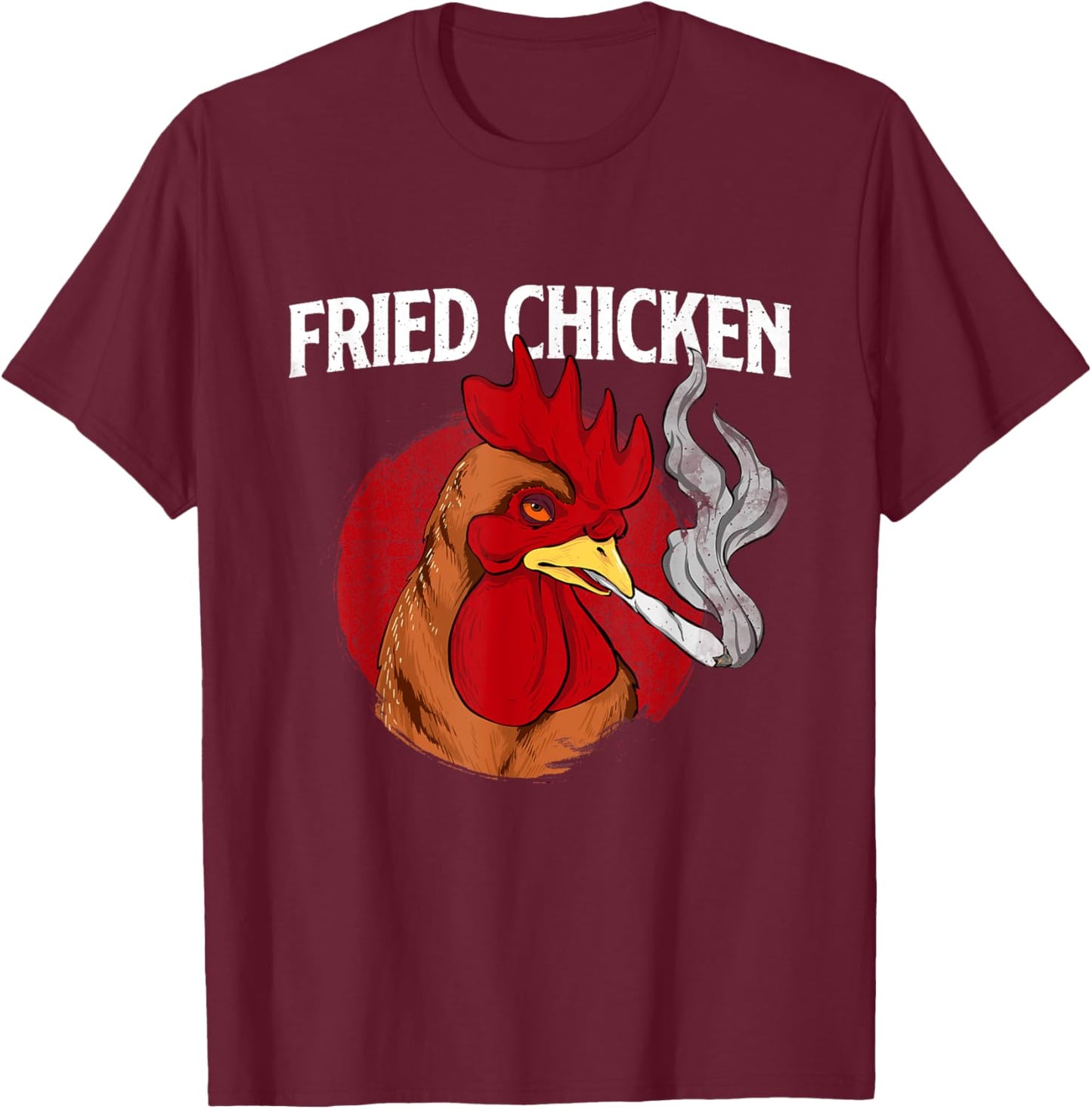 Fried Chicken - Gangster Chickens Farm Owner Farmyard Farmer T-Shirt - T-Shirt | Maroon