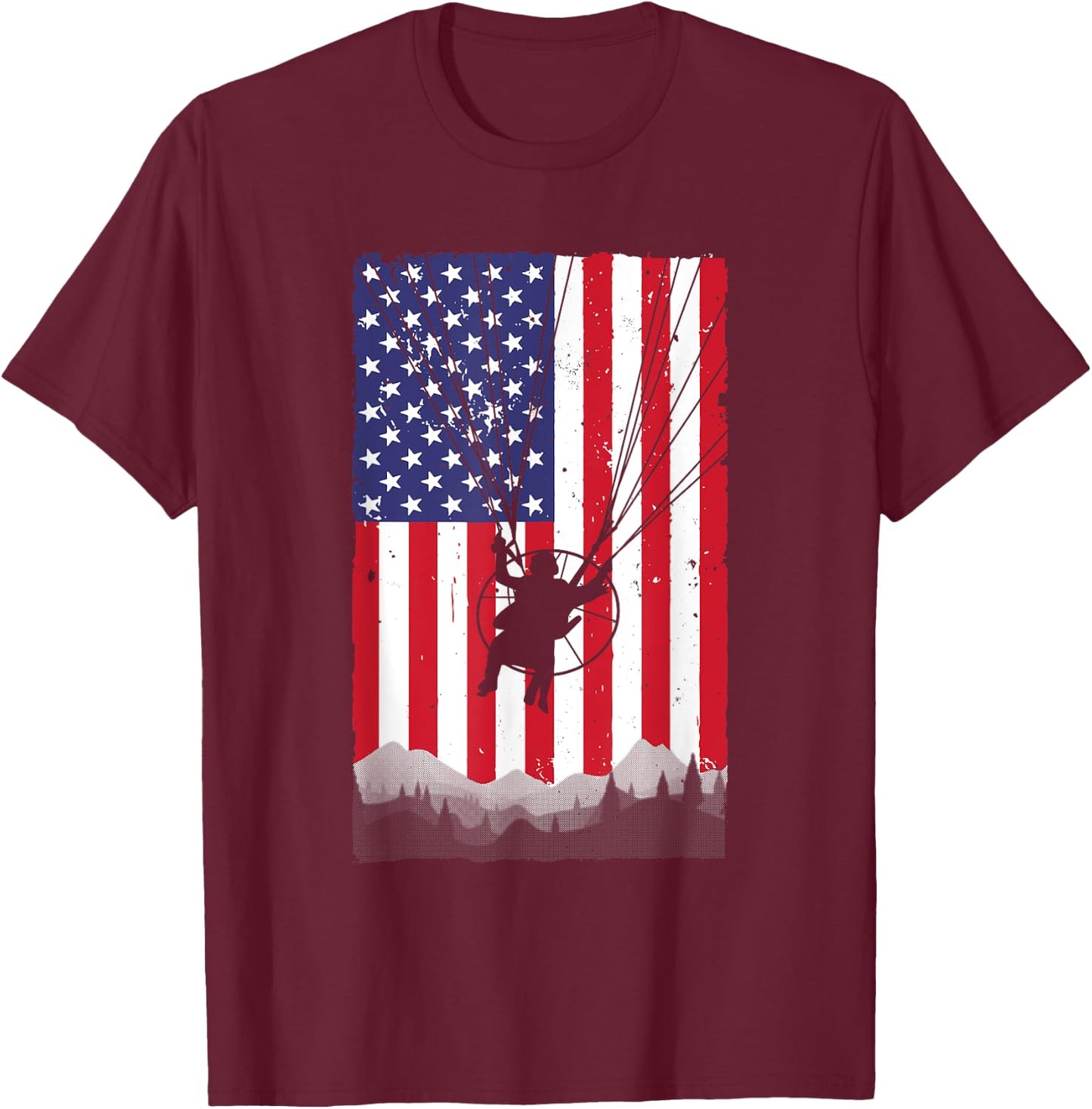 Cool Paramotor Art Women Paragliding Lover Paramotor T-Shirt - T-Shirt | Maroon