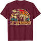 Little-saurus T Rex Dinosaur Little Saurus Family Matching T-Shirt - T-Shirt | Maroon