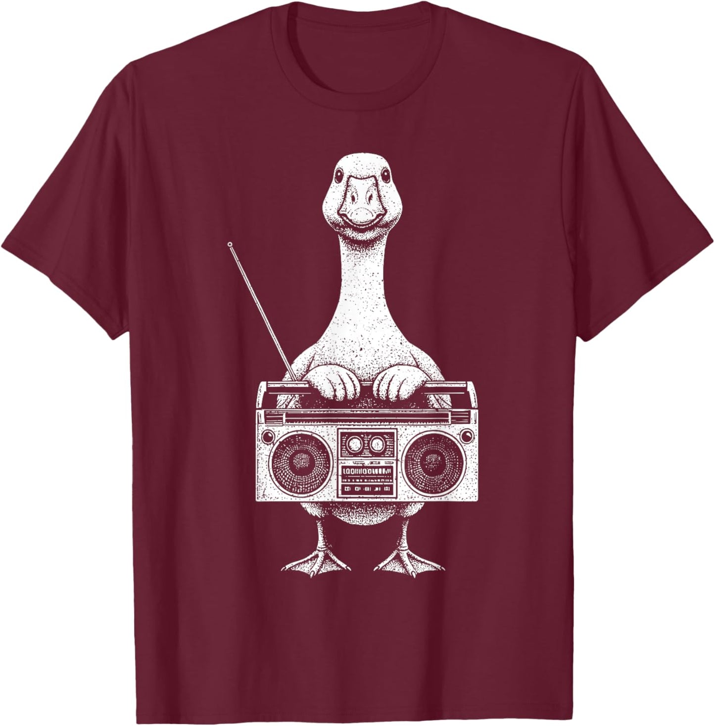 Goose Boombox Goose Box Radio CD Player Cassette Audio T-Shirt - T-Shirt | Maroon