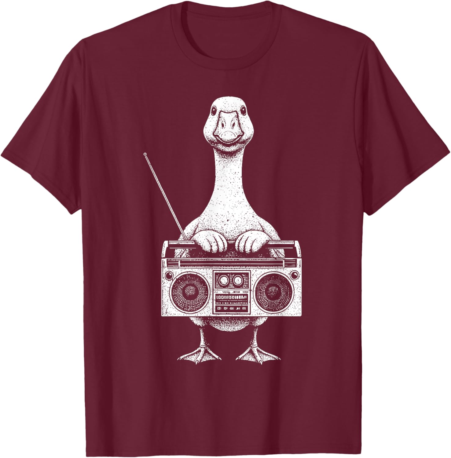 Goose Boombox Goose Box Radio CD Player Cassette Audio T-Shirt - T-Shirt | Maroon