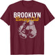 Boxer Distressed Retro Brooklyn Boxing Club Vintage T-Shirt - T-Shirt | Maroon