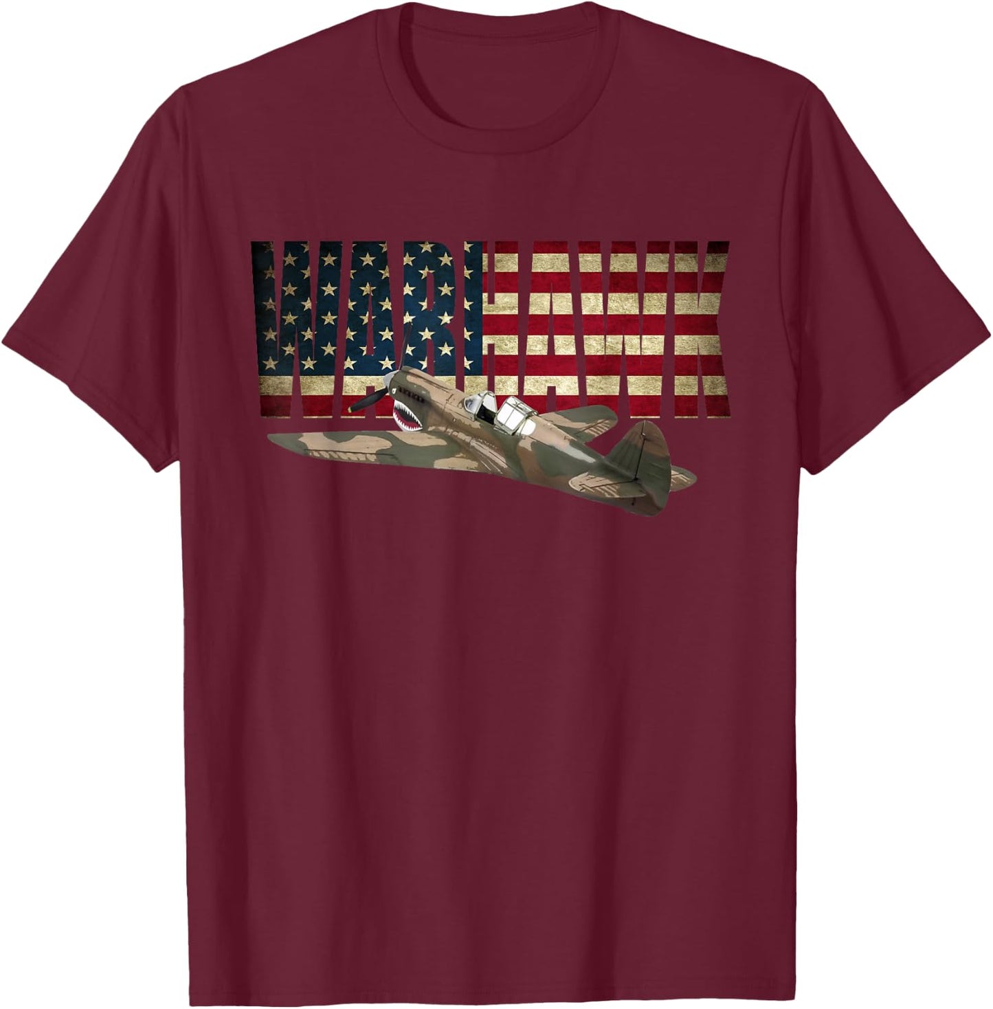 P-40 Warhawk T-Shirt - T-Shirt | Maroon