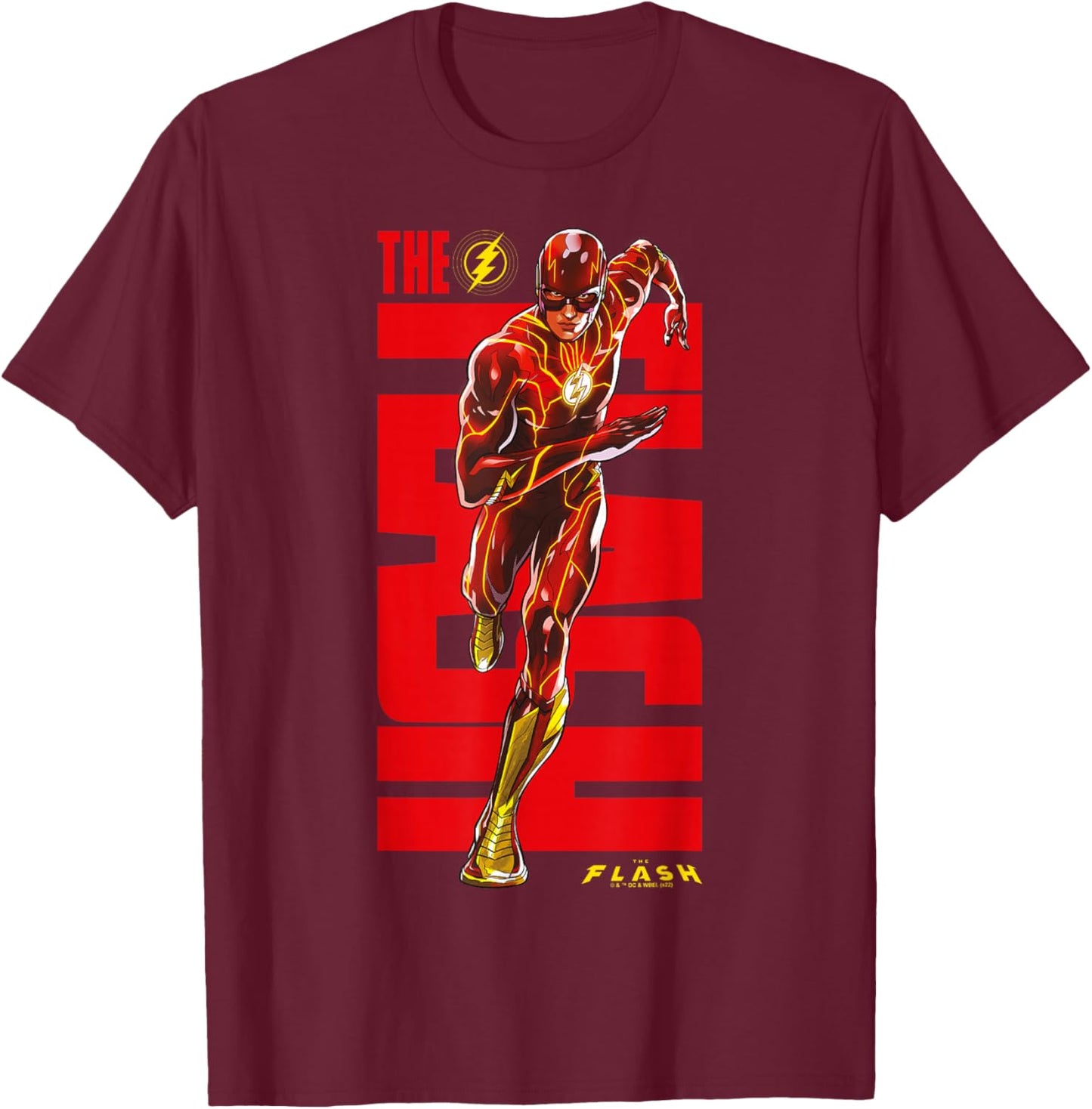 The Flash Running Full Body Portrait T-Shirt - T-Shirt | Maroon