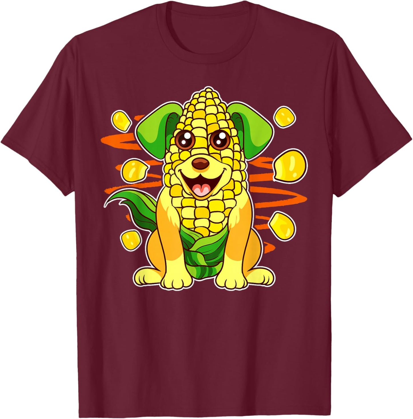 Funny Cute Corndog Lover Corn Dog Food Puppy Farmer Pun T-Shirt - T-Shirt | Maroon