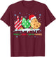 Peace Love Joy And Cookies Funny Christmas Holiday ing T-Shirt - T-Shirt | Maroon
