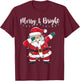 Merry & Bright Funny Dabbing Santa Christmas Men Women Kids T-Shirt - T-Shirt | Maroon