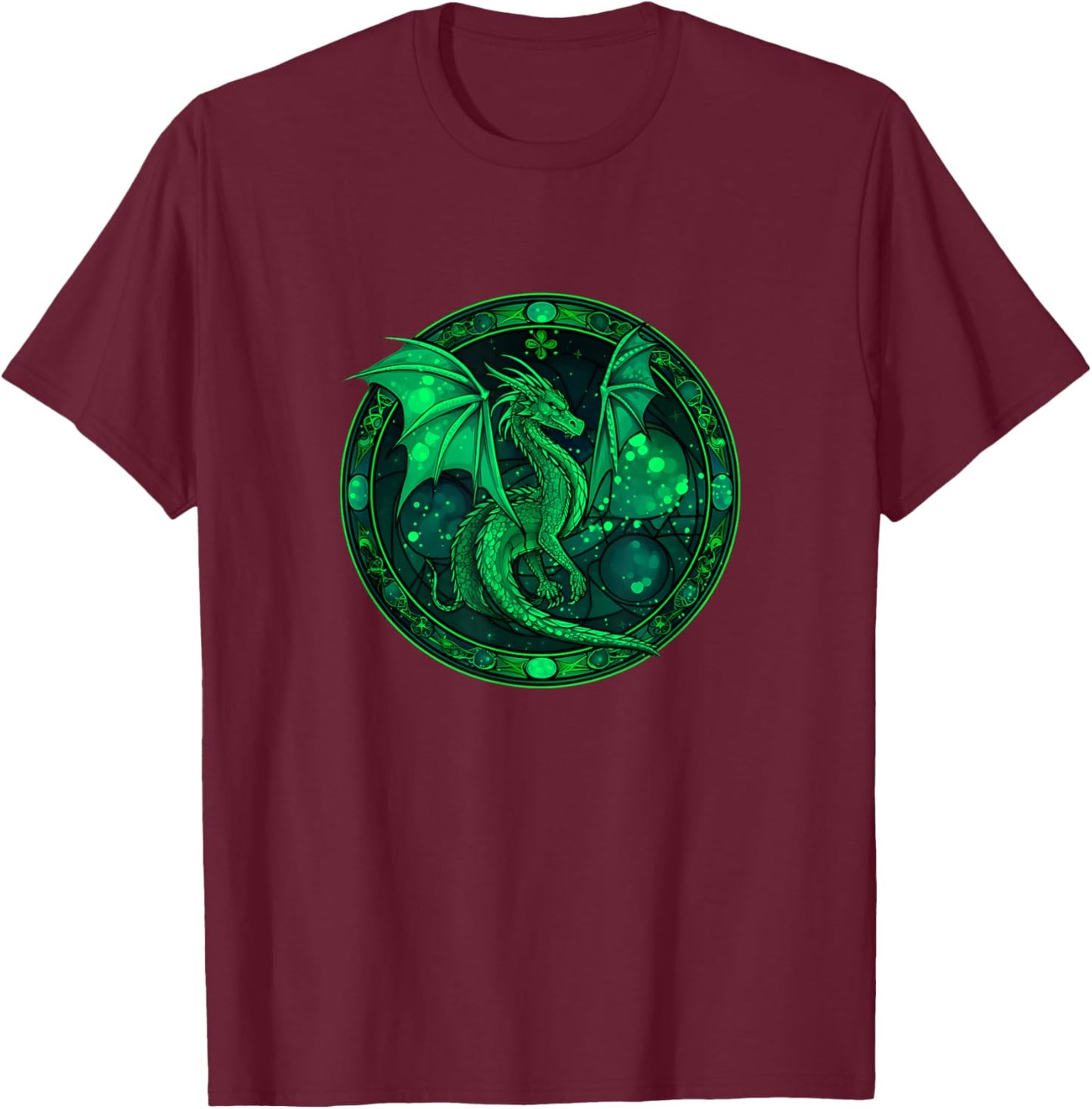 Green Dragon T-Shirt - T-Shirt | Maroon