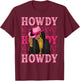 Southern Western Howdy Black Cowgirl African American Women T-Shirt - T-Shirt | Maroon