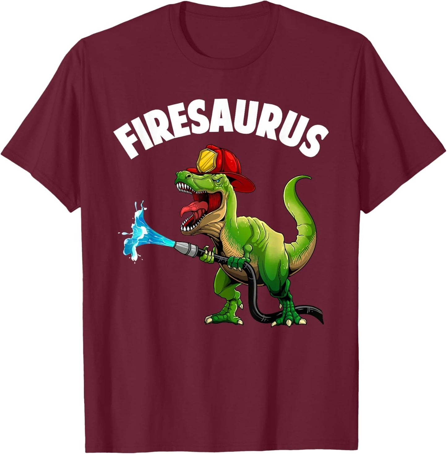 Future Firefighter Art for Boys Kids Fire Department Fireman T-Shirt - T-Shirt | Maroon