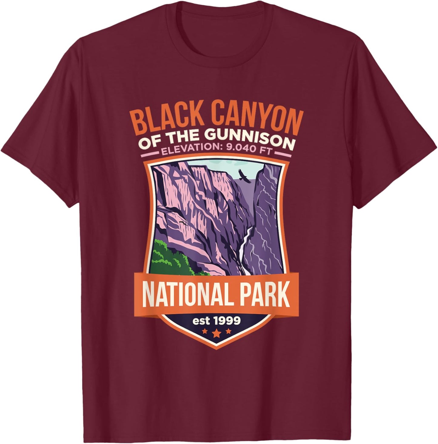 Black Canyon of the Gunnison National Park US Colorado T-Shirt - T-Shirt | Maroon
