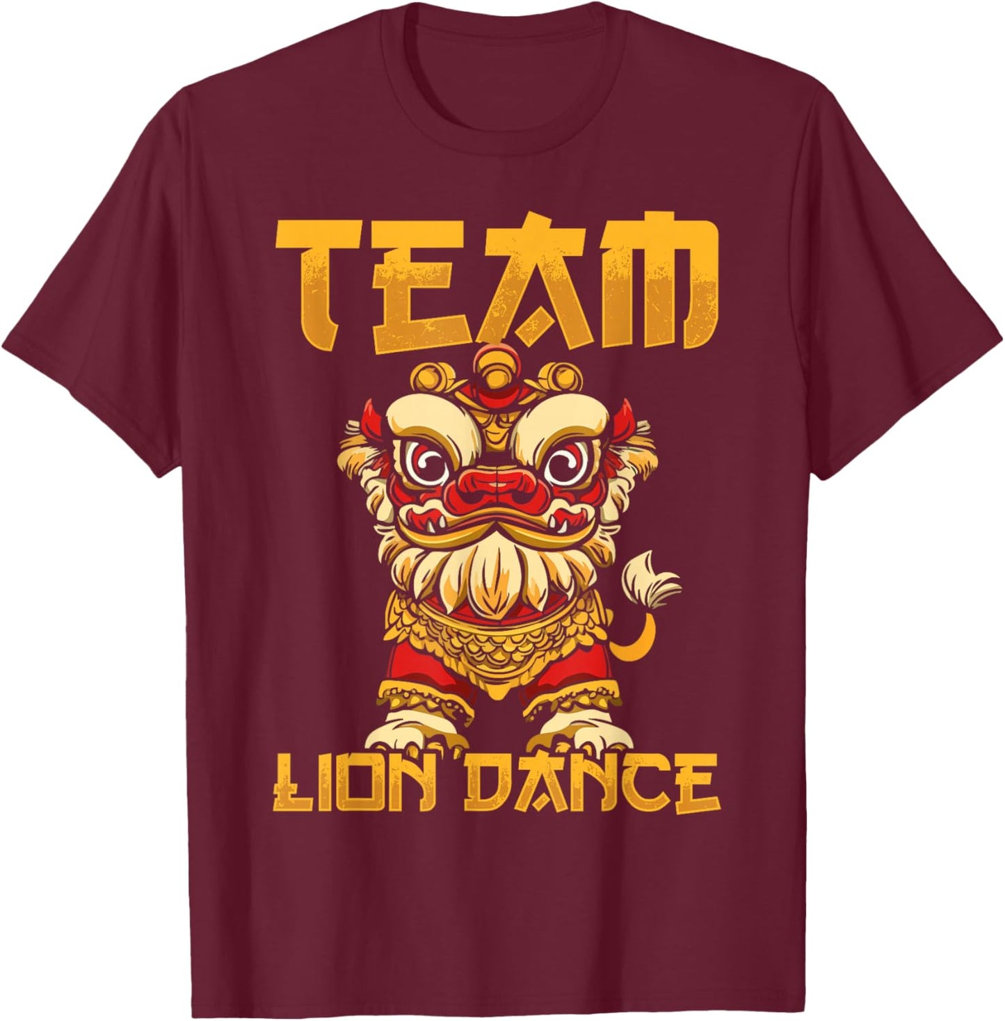 Lion Dance Lunar New Year Chinese New Year Lion Dance T-Shirt - T-Shirt | Maroon