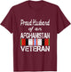 Proud Husband of an Afghanistan Veteran T-Shirt - T-Shirt | Maroon