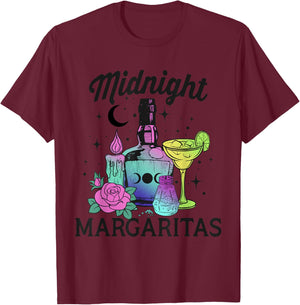 Midnight Margaritas Witch Wiccan T-Shirt - T-Shirt | Maroon