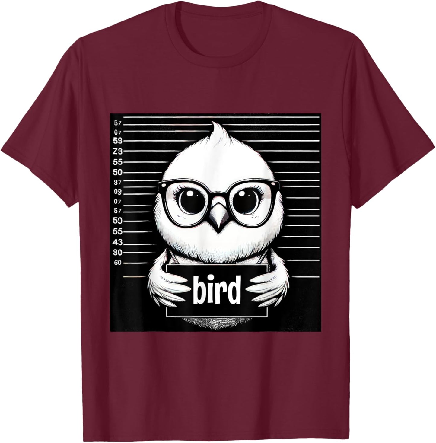 Bird Funny Wanted Bad Bird Prisoner Prison Jail Bird Lover T-Shirt - T-Shirt | Maroon