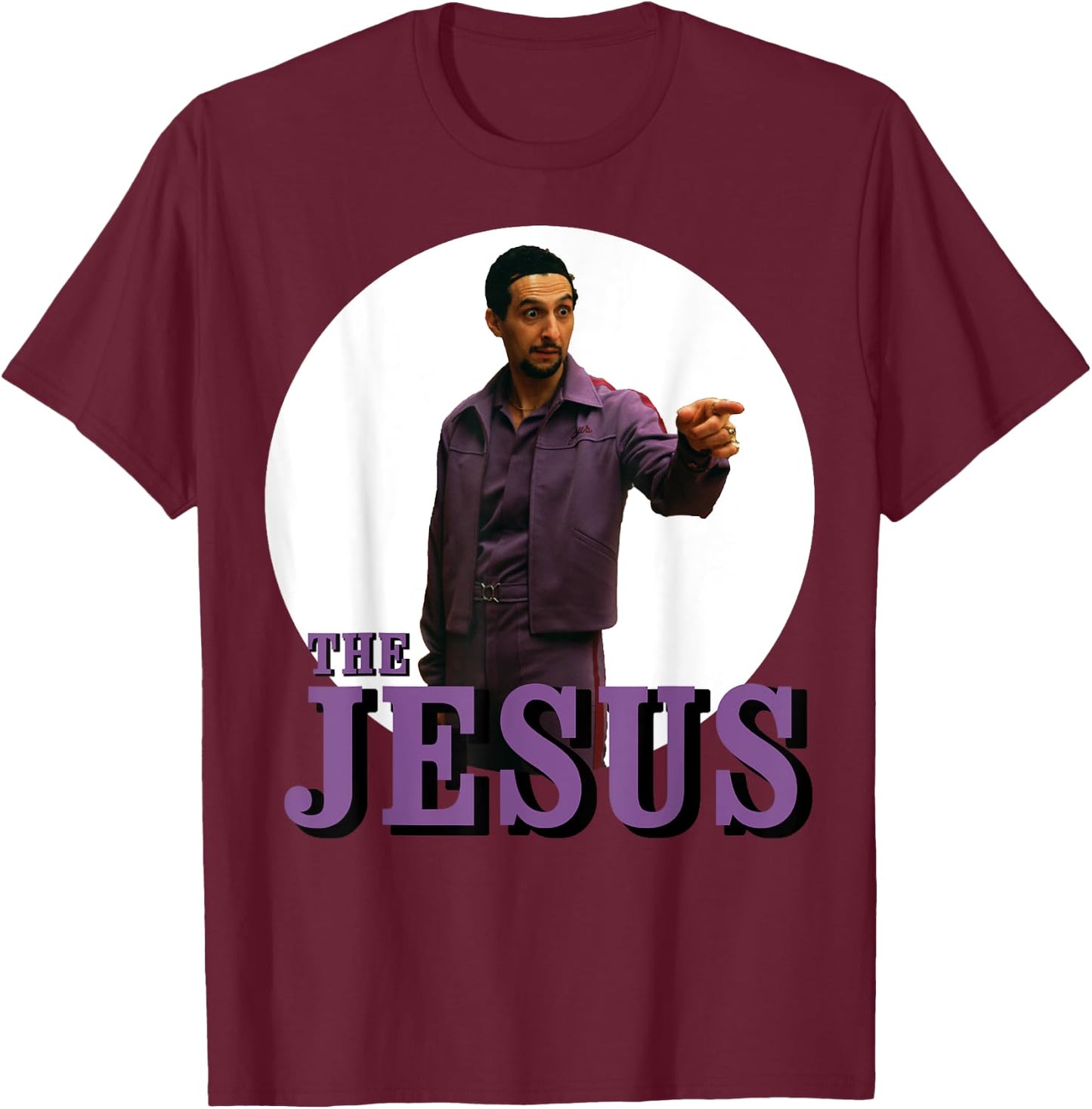 The Big Lebowski The Jesus Circle Logo Graphic T-Shirt - T-Shirt | Maroon