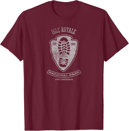Isle Royale National Park Vacation T-Shirt - T-Shirt | Maroon