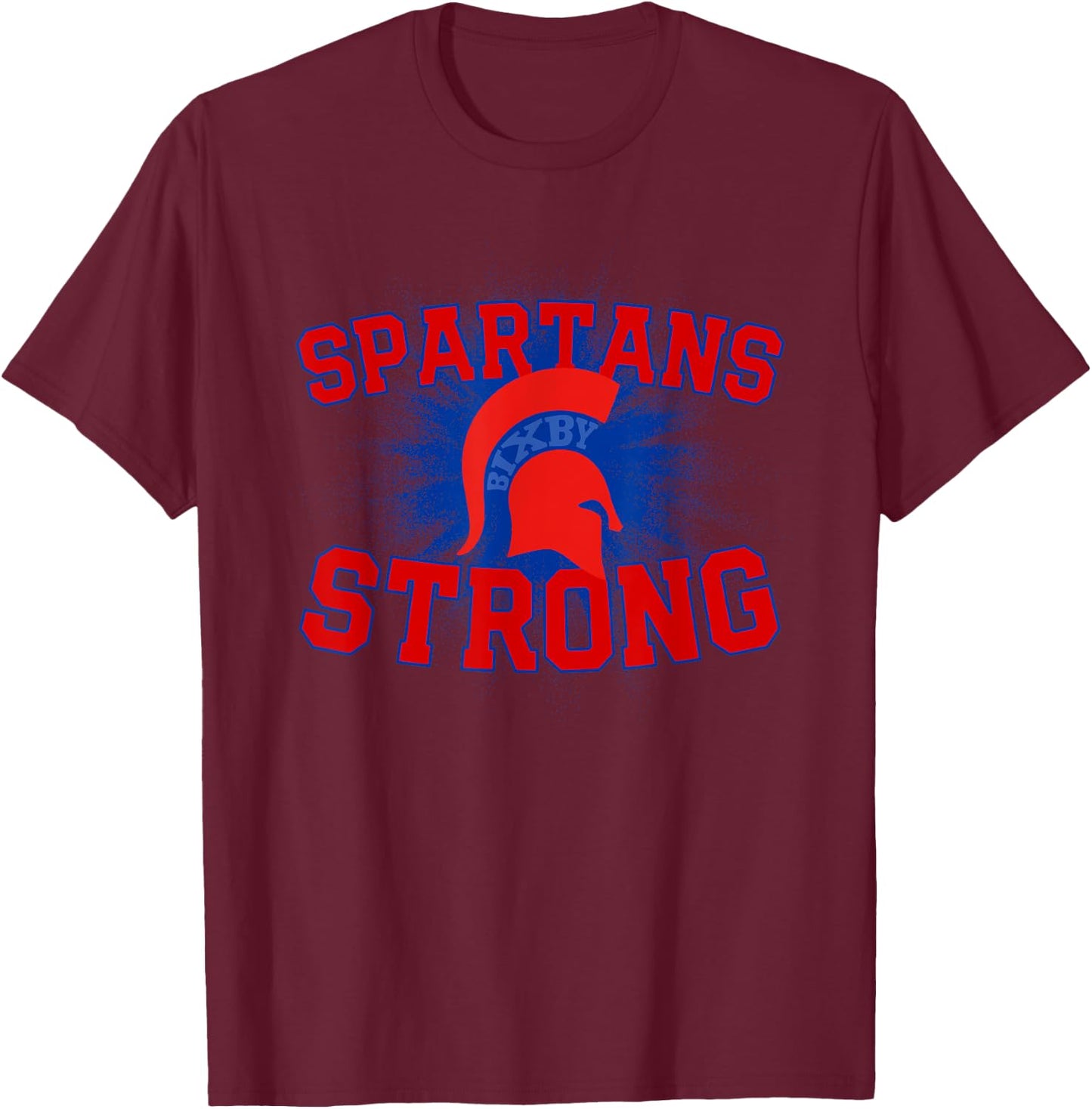 Bixby Spartans Logo Strong Flag HS T-Shirt - T-Shirt | Maroon