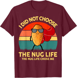 Kid Nug-Life I Love Chicken Nugget Boy Toddler Funny Graphic T-Shirt - T-Shirt | Maroon