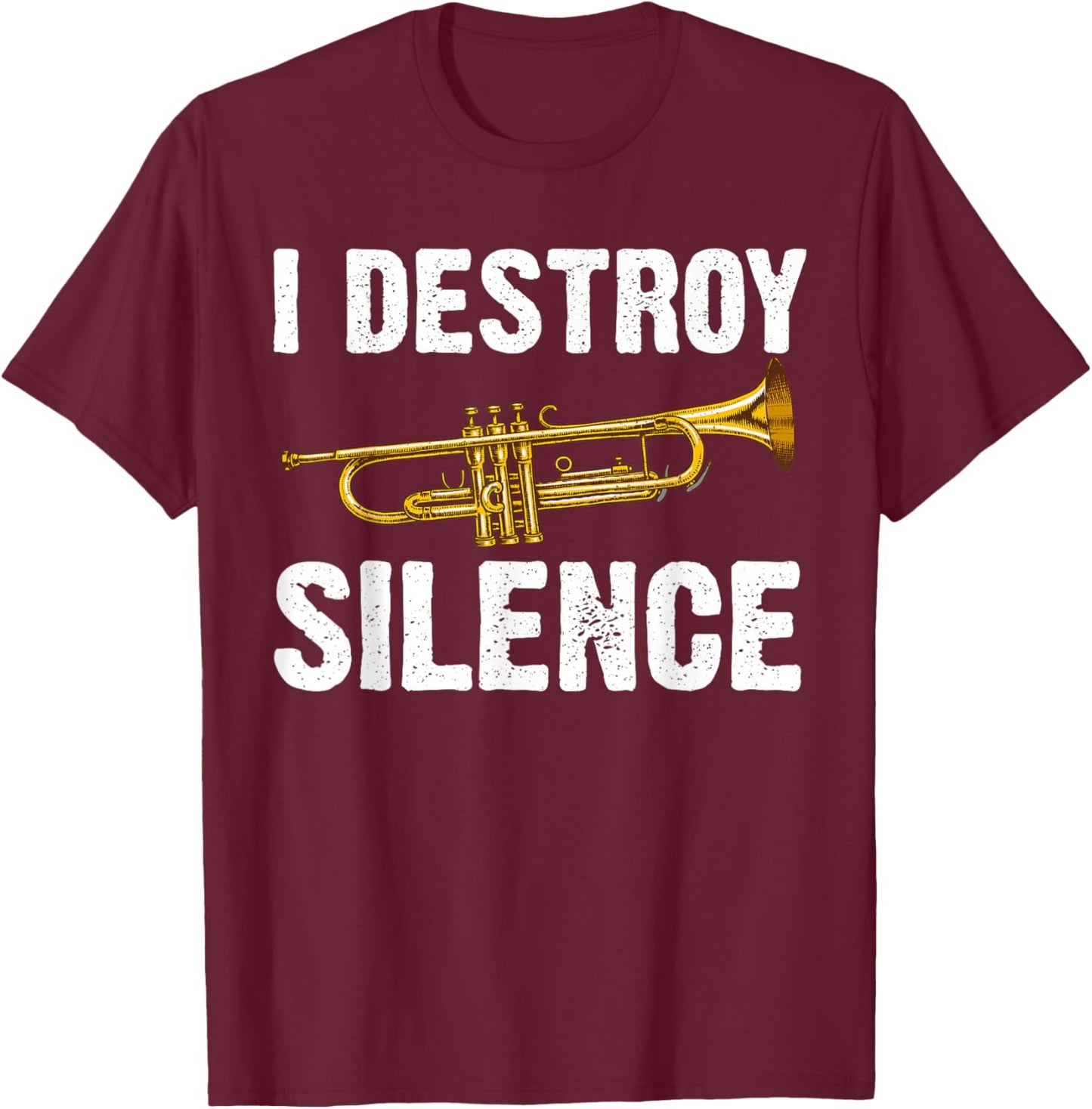Funny Trumpet Player Art Women Trumpeter Orchestra T-Shirt - T-Shirt | Maroon