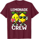 Lemon Stand Funny Lemonade Entrepreneur for Boys Girls Crew T-Shirt - T-Shirt | Maroon