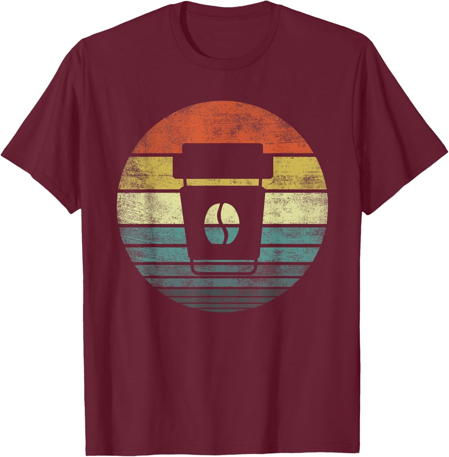 Coffee Lovers Barista Gifts Funny Retro Cup of Coffee T-Shirt - T-Shirt | Maroon