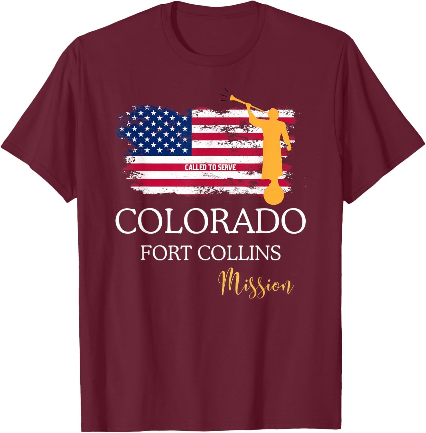 Colorado Fort Collins Mormon LDS Mission Missionary Missiona T-Shirt - T-Shirt | Maroon