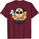 Japanese Ramen Pug Design Kawaii Anime Pug Dog Ramen Noodles T-Shirt - T-Shirt | Maroon