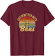 Life Is Better With Bees Retro Vintage T-Shirt - T-Shirt | Maroon