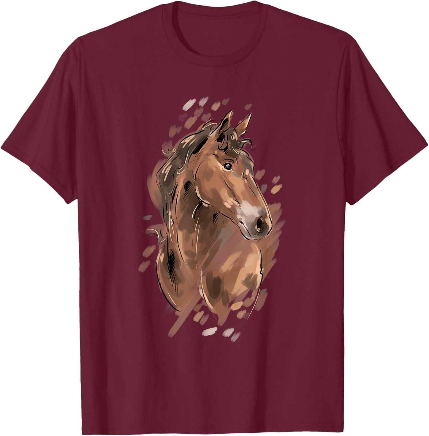 Horse Riding Graphic Women Horseback Horse Owner Equestrian T-Shirt - T-Shirt | Maroon