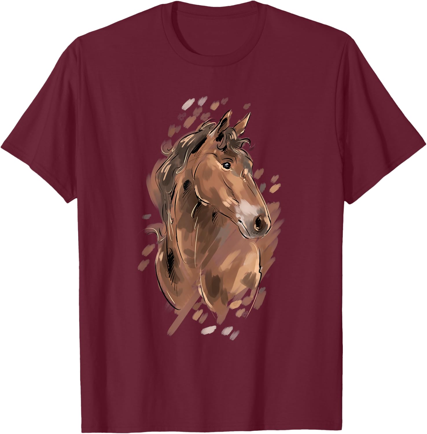 Horse Riding Graphic Women Horseback Horse Owner Equestrian T-Shirt - T-Shirt | Maroon