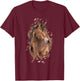 Horse Riding Graphic Women Horseback Horse Owner Equestrian T-Shirt - T-Shirt | Maroon