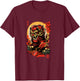 Mad Lion Dance Chinese Foo Dog T-Shirt - T-Shirt | Maroon