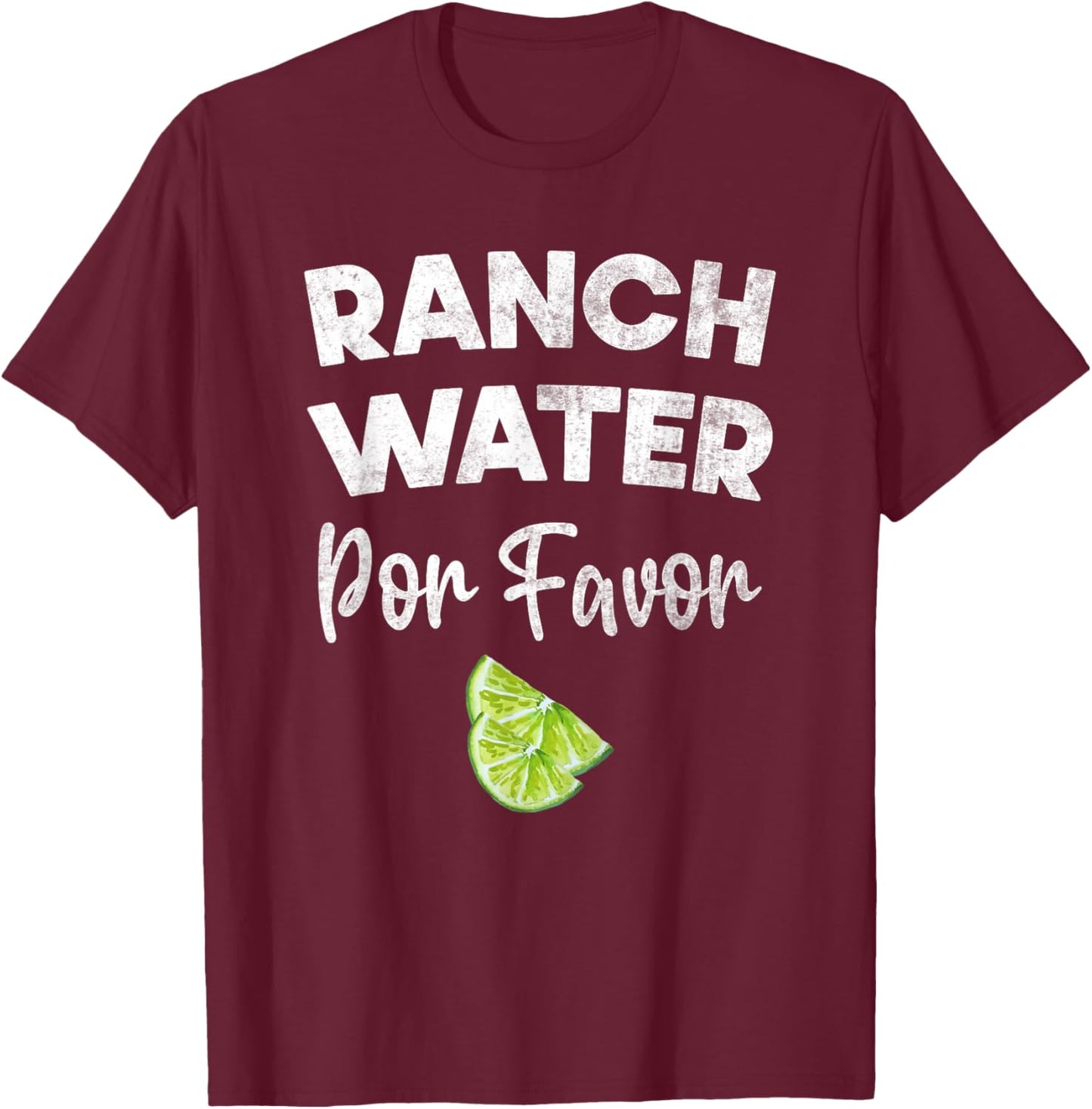 Drink Water Ranch Proud Vintage Texas Pride T-Shirt - T-Shirt | Maroon