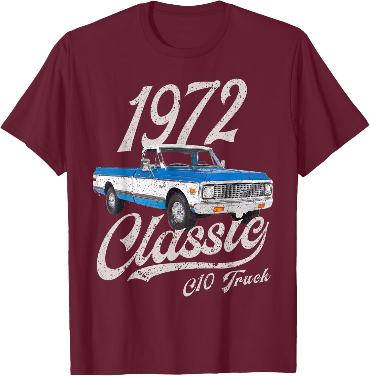 1972 72 C10 Truck T-Shirt - T-Shirt | Maroon