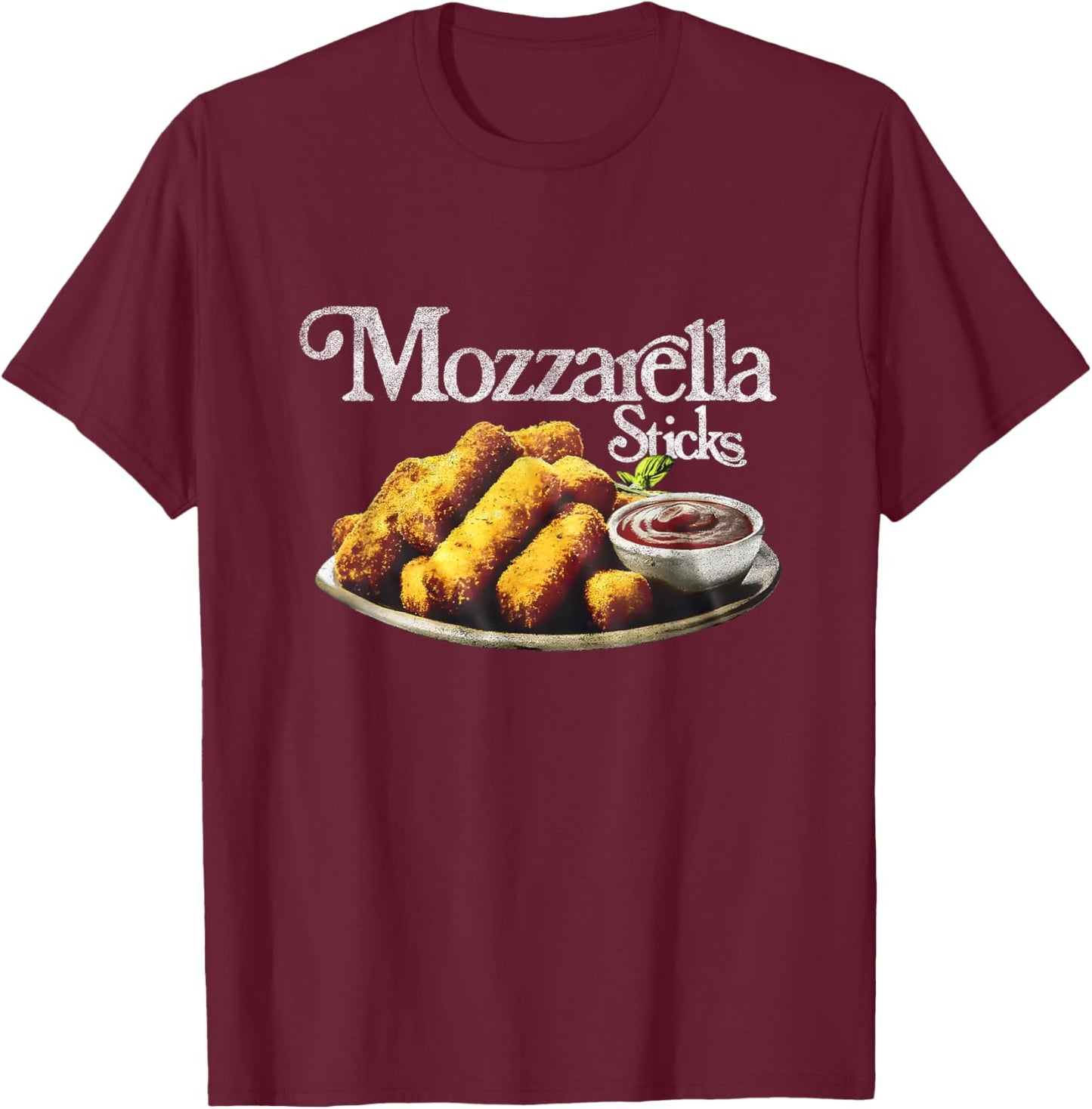 Mozzarella Sticks 90’s T-Shirt - T-Shirt | Maroon
