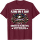 Proud Son-In-Law Of A United States Veteran Vet's Family T-Shirt - T-Shirt | Maroon