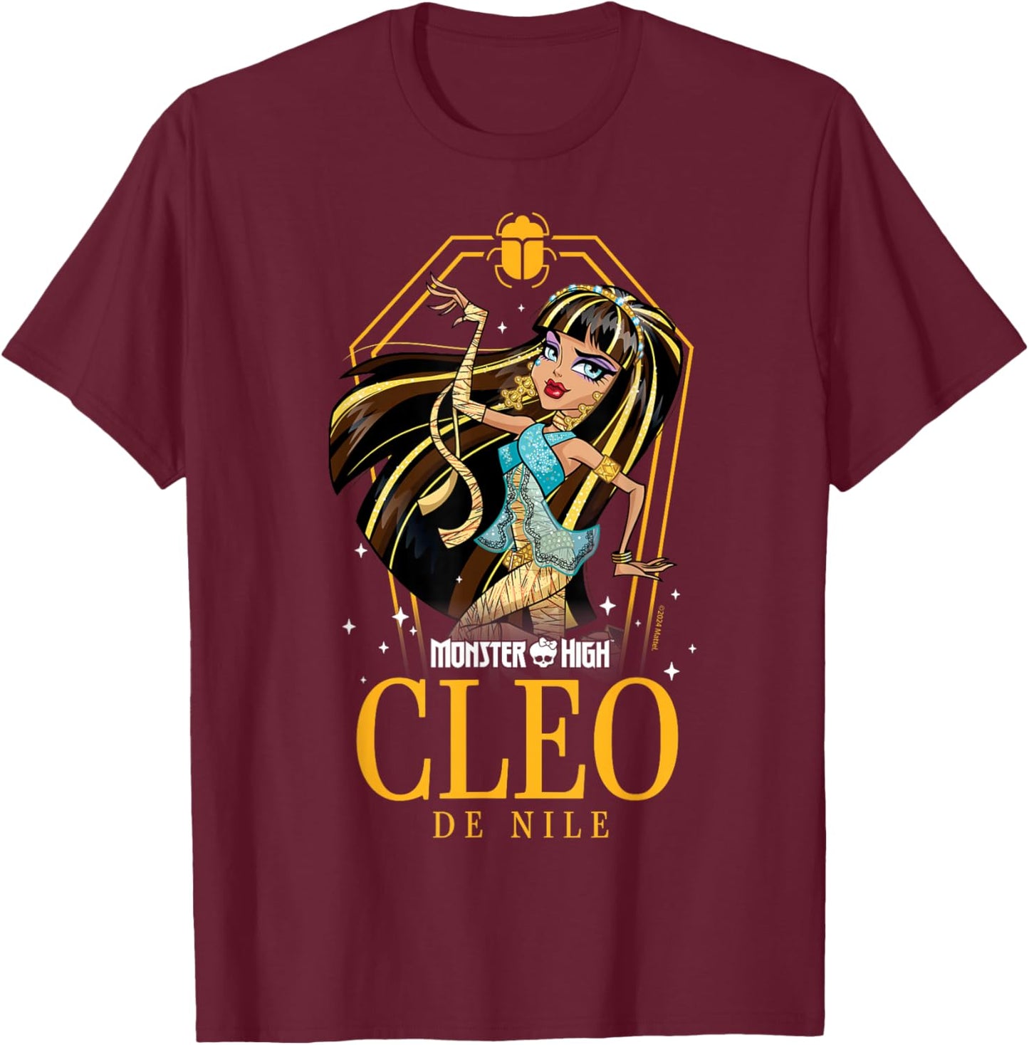 Monster High - Cleo De Nile Coffin And Scarab T-Shirt - T-Shirt | Maroon