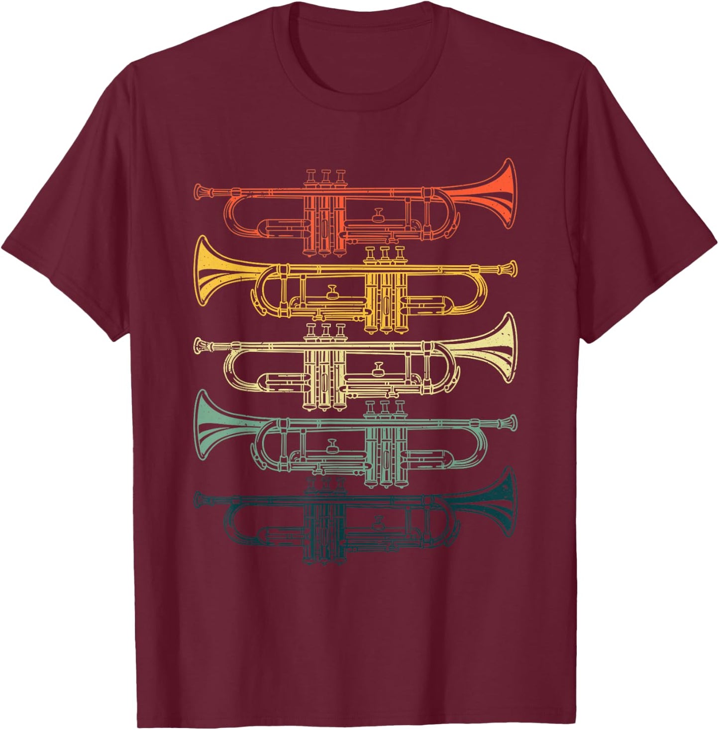 Cool Trumpet Women Marching Band Musician Jazz Music T-Shirt - T-Shirt | Maroon