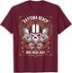Daytona Beach Bike Week 2024 Retro Motorcycle Skull Design Men Women T-Shirt - T-Shirt | Maroon