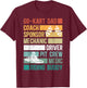 Go Kart Dad Of A Go Kart Racer Father Go Kart Racing Dad T-Shirt - T-Shirt | Maroon