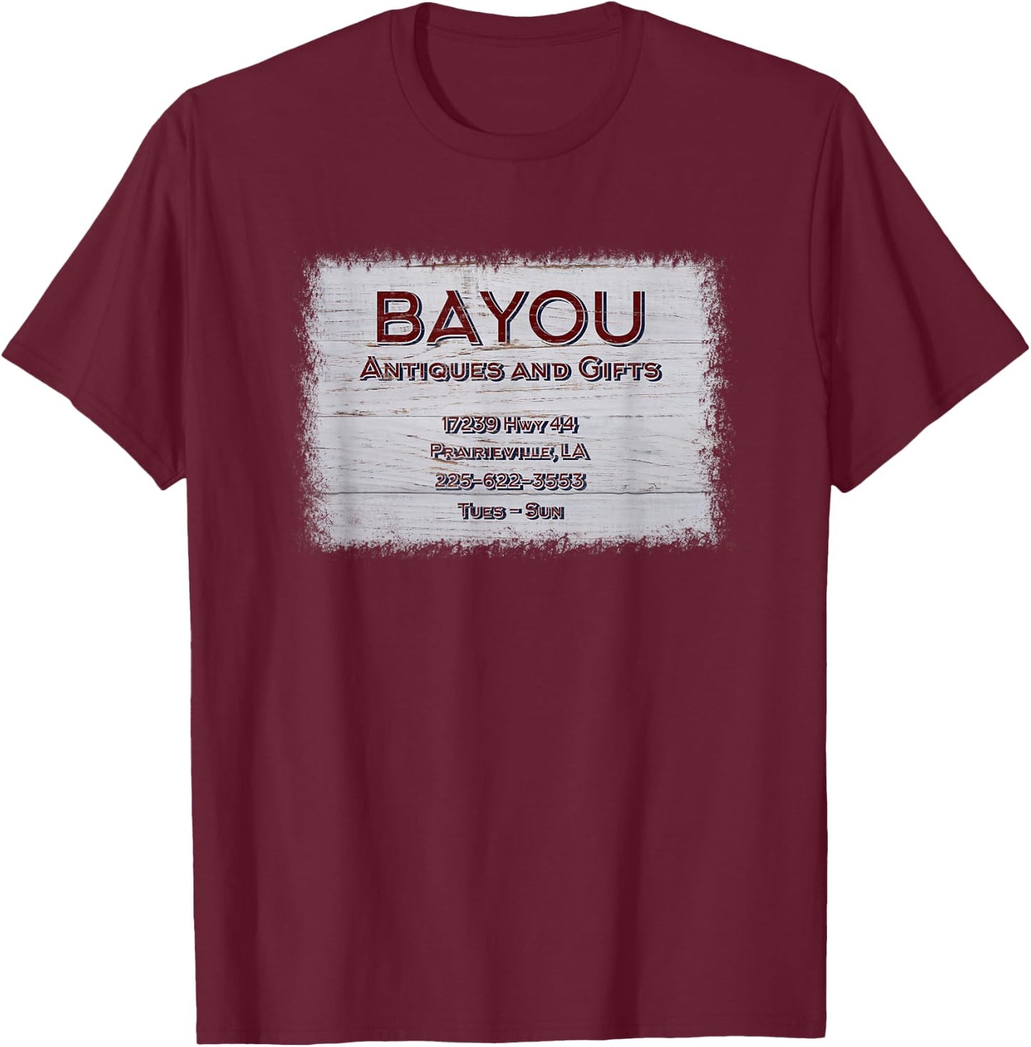 Bayou Antiques and Gifts T-S2 T-Shirt - T-Shirt | Maroon