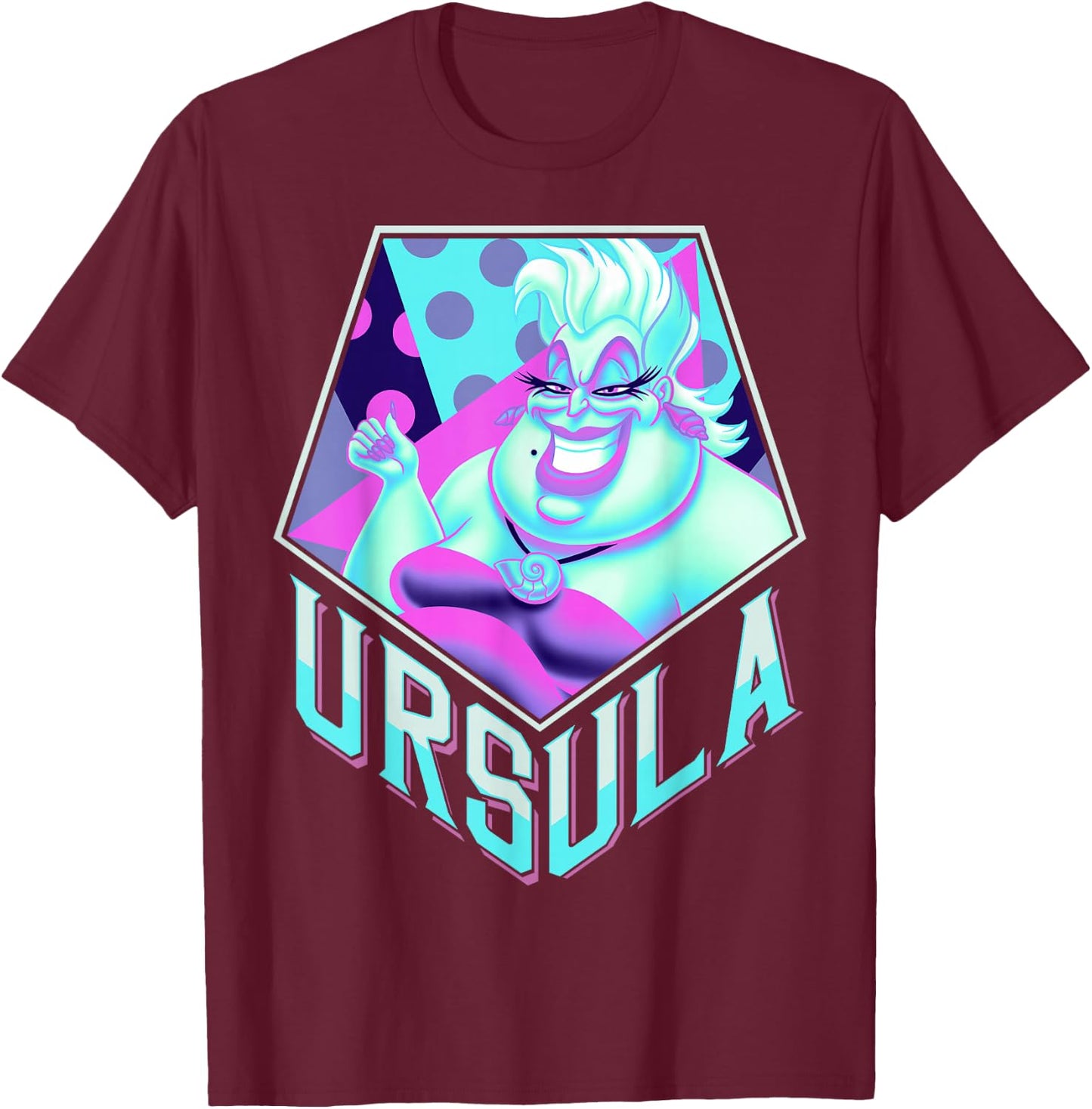 Disney Little Mermaid Ursula Pop Art Graphic T-Shirt - T-Shirt | Maroon