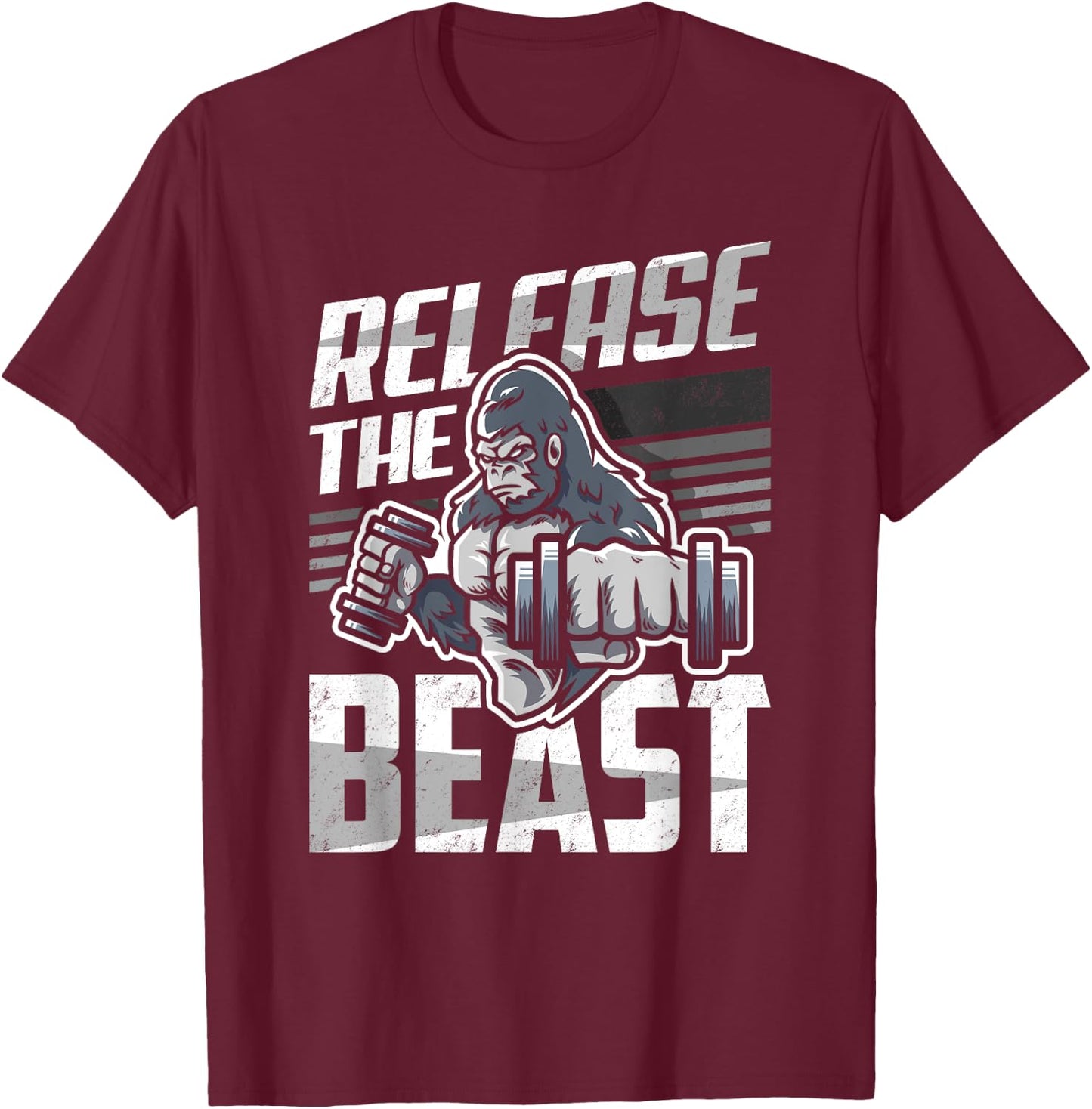 Release The Beast - Bodybuilder Sport Bodybuilding Gift T-Shirt - T-Shirt | Maroon