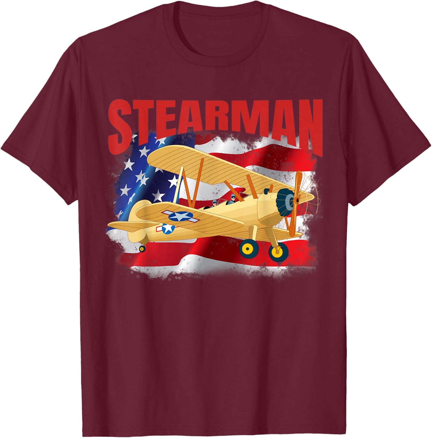The perfect for anyone into vintage stearman aircraft T-Shirt - T-Shirt | Maroon